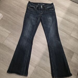 American Eagle Outfitters Deep Blue Flare Jeans